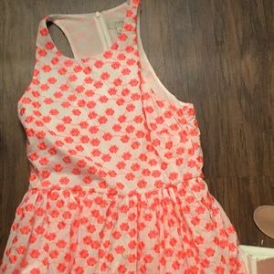 J crew size 4 pink and white dress